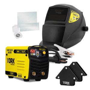 Maquina de Solda Bivolt Kab150a com Máscara 4k Kit Acessórios Arc Solar – Super Tork SCIM-6150-BV