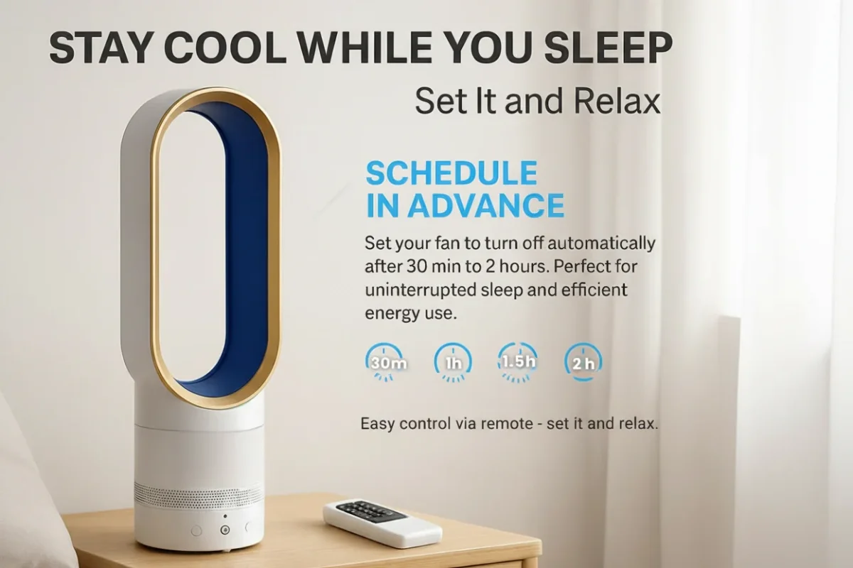 Safe & Stylish Bladeless Fan for Home Comfort