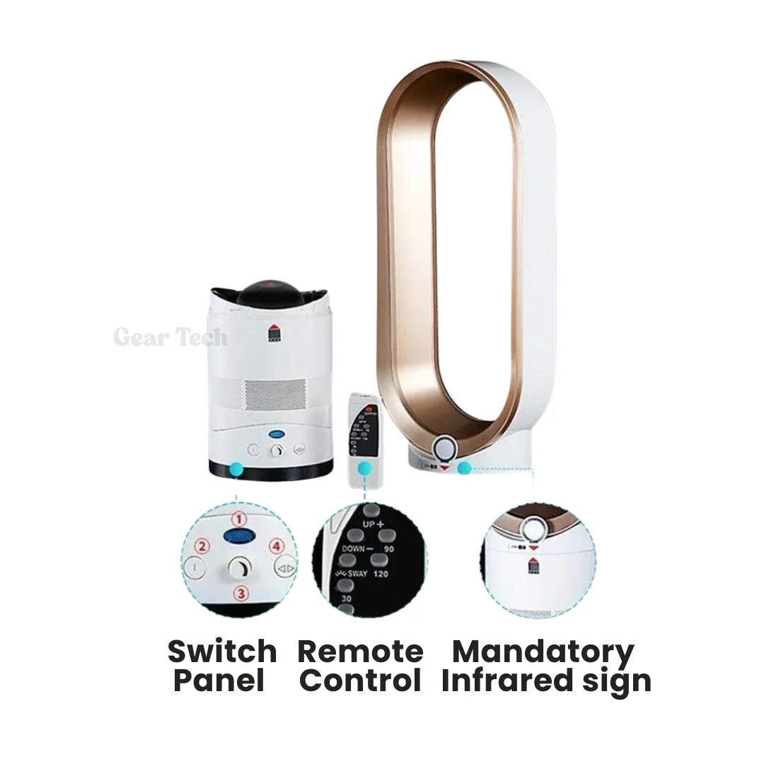 Safe & Stylish Bladeless Fan for Home Comfort - Image 8