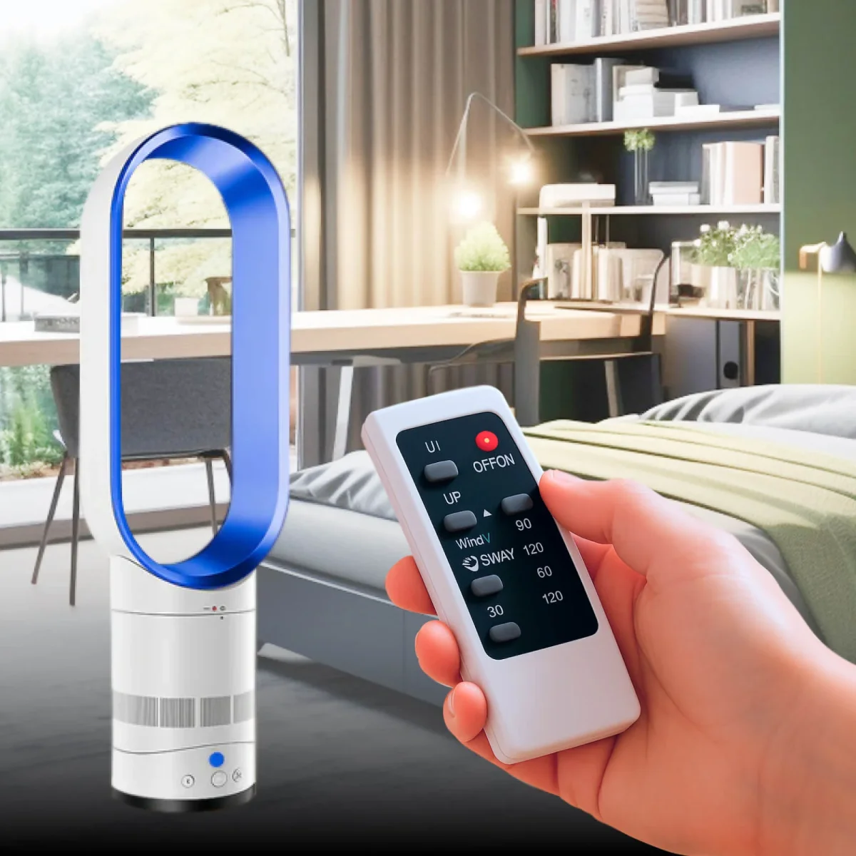 Safe & Stylish Bladeless Fan for Home Comfort - Image 9