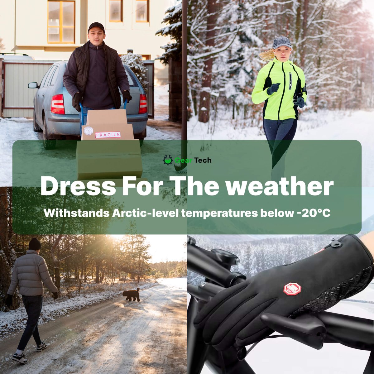 Heated Feeling Gloves Windproof Outdoor Thermal Wear - Image 3