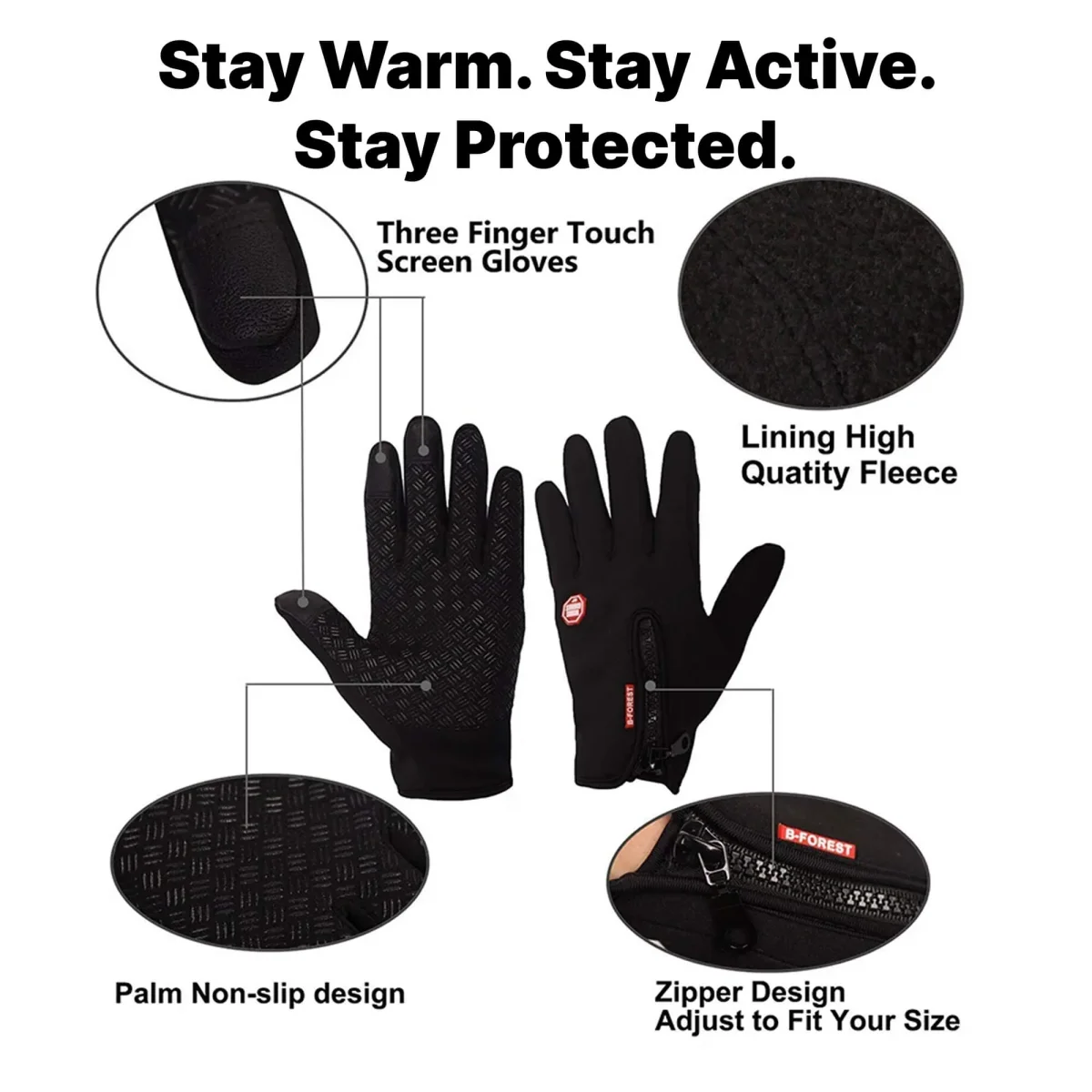 Heated Feeling Gloves Windproof Outdoor Thermal Wear - Image 8