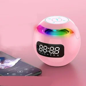Digital Alarm Clock Bluetooth Speaker with Colour LED Light
