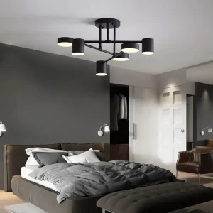 Modern Living Room Ceiling Light 6-Light Adjustable Design