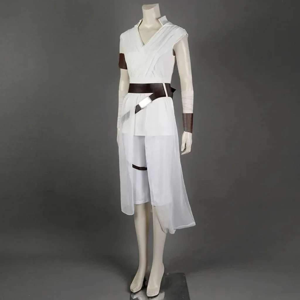 Halloween Cosplay Costume with Draped Tunic Cropped Pants and Faux-Leather Belt - Image 2