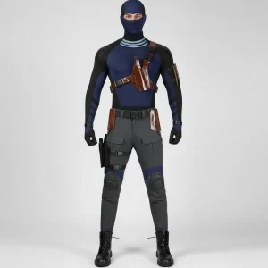 Halloween Cosplay Superhero Costume Set with Tactical Mask Harness and Gloves