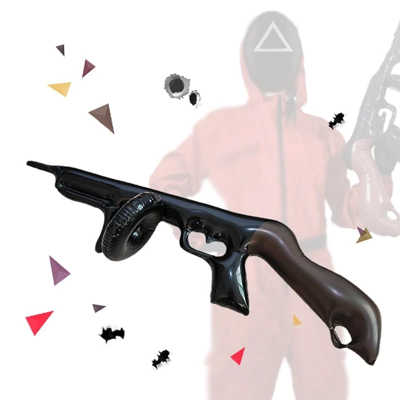 Halloween survival game Costume Suit with Mask and Toy Gun - Image 5