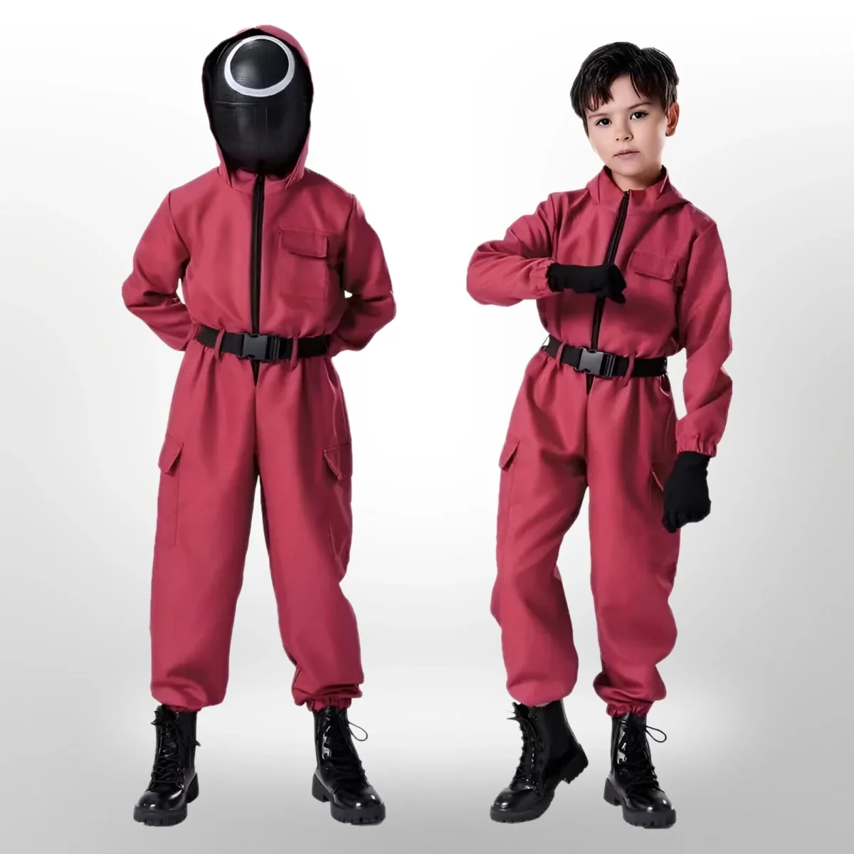 Halloween survival game Costume Suit with Mask and Toy Gun - Image 7