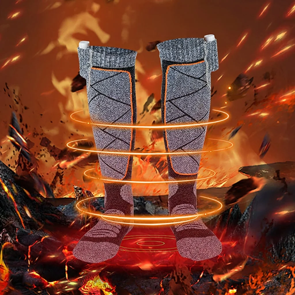 Heated Socks with Rechargeable Battery Operated Warming Technology Thermal Knee-High for Winter - Image 3