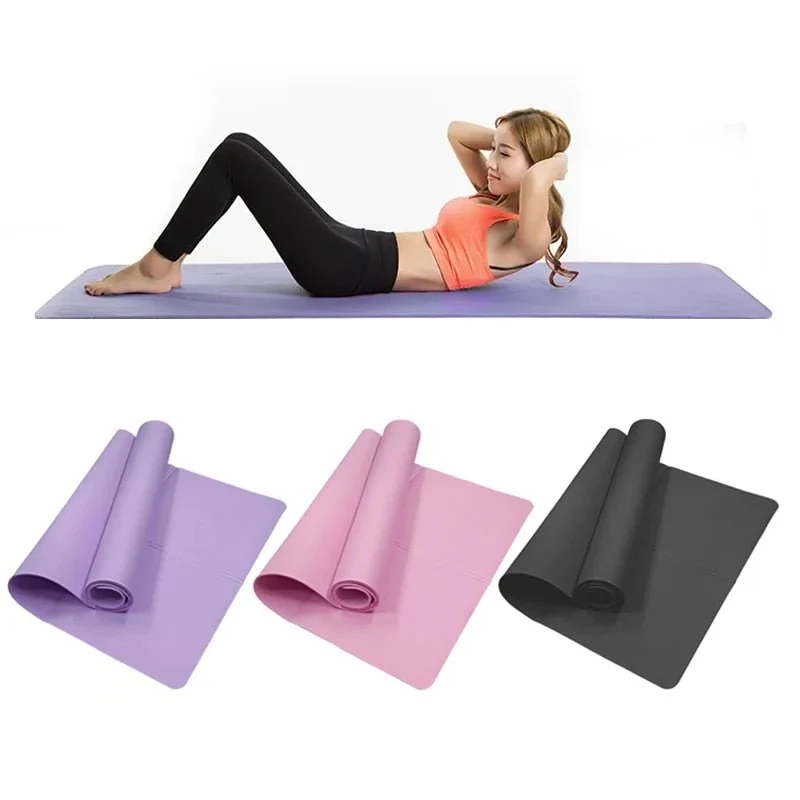Non-Slip Foldable Yoga Mat with Pilates Grid Lines Portable 4mm Eva Foam Lightweight - Image 5