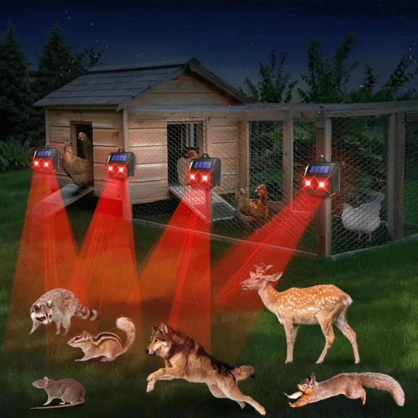 Rat and Mouse Deterrent with Electronic Ultrasonic Pest and Predator Light Eyes for Garden - Image 5