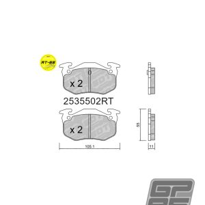106, 206, SAXO VTS CUP CLIO 1 E 2 – SDT RT-66 Pastilhas trás