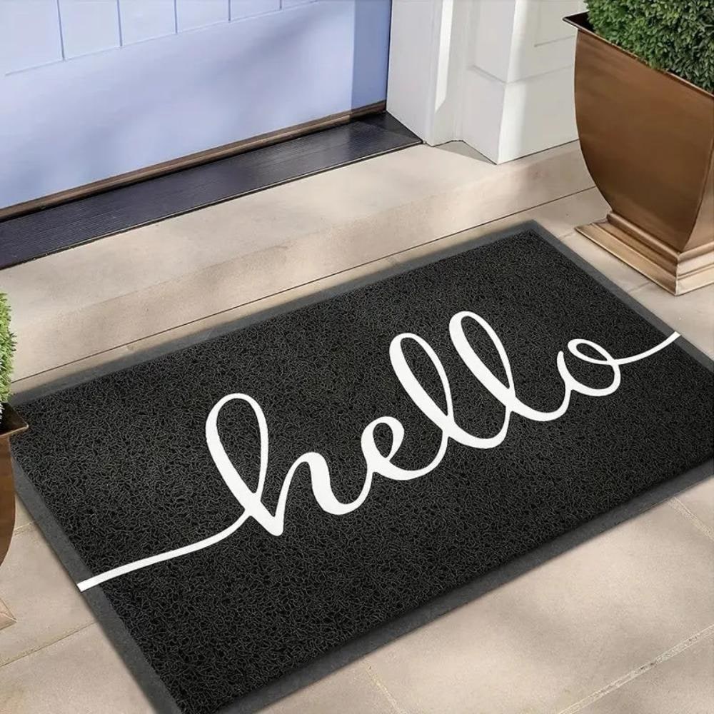 Welcome Mat Outdoor with PVC Loop Texture and Non-Slip Rubber Backing Cat - Image 2