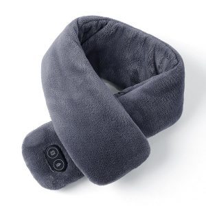 Women's Heated Scarf Neck Wrap with Plush Fleece and Vibration Massage for Cashmere